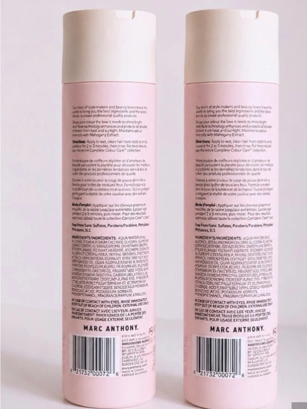 2 Pack Marc Anthony Pink Shampoo & Conditioner Duo NWOT